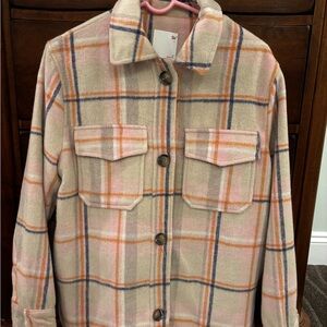 SO Multicolor Plaid Jacket